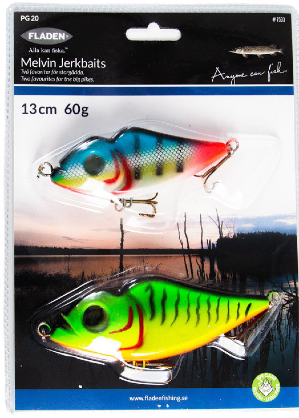 Fladen Jerk Baits 2-pack Melvin 10cm & Shark 15cm