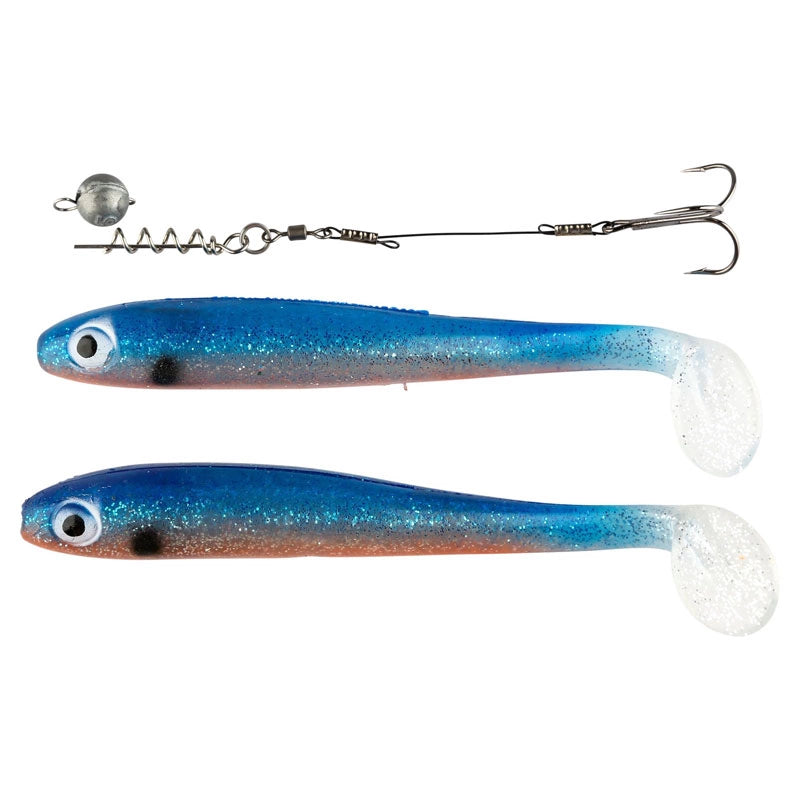 IFISH The Demon Shad 15 cm, 2-pack ink. Stinger & 5g Link Head
